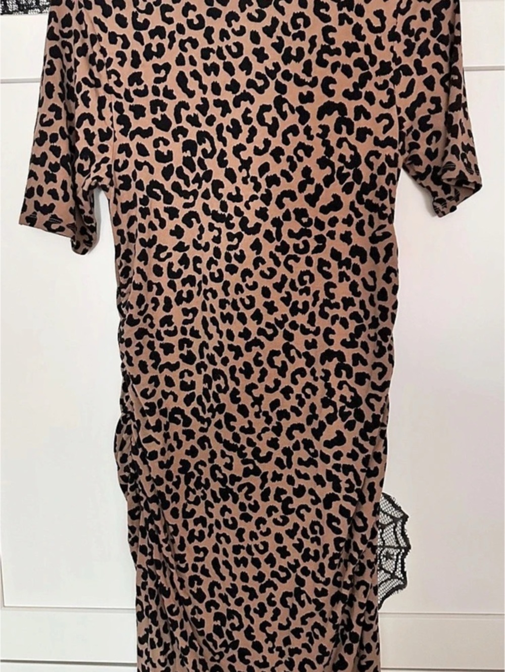Time and Tru Maternity dress Leopard Print Mini Dress Size Medium Like New